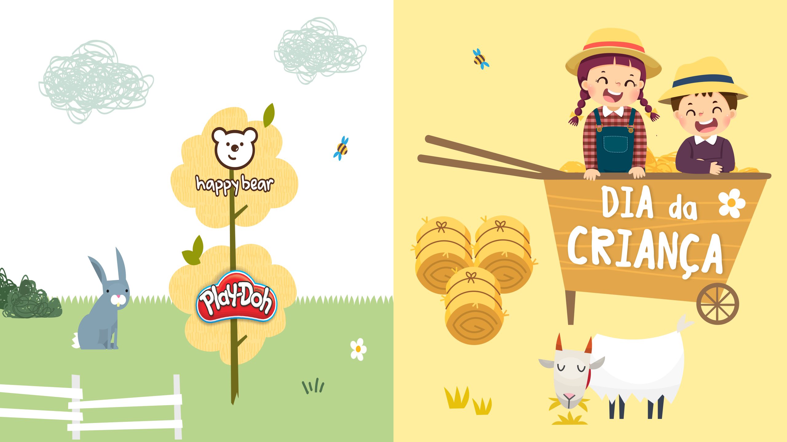 Ilustrações complementares com personagens e elementos rurais, criando um universo visual coeso e narrativo.